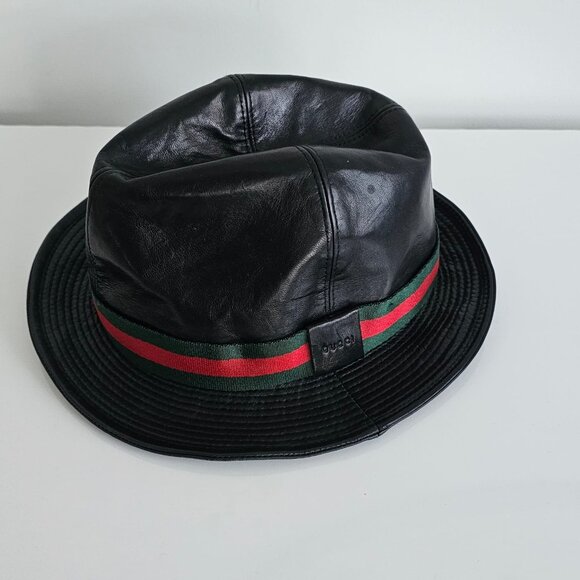 GUCCI LEATHER HAT - NWT -RARE! - Picture 12 of 14
